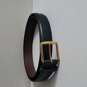 Torino Black European Tanned Cowhide Mens Belt with Brass Buckle Sz 42